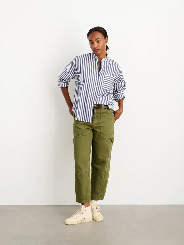 Women Alex Mill Shirts Tops Jo Striped Shirt In Cotton Navywhite