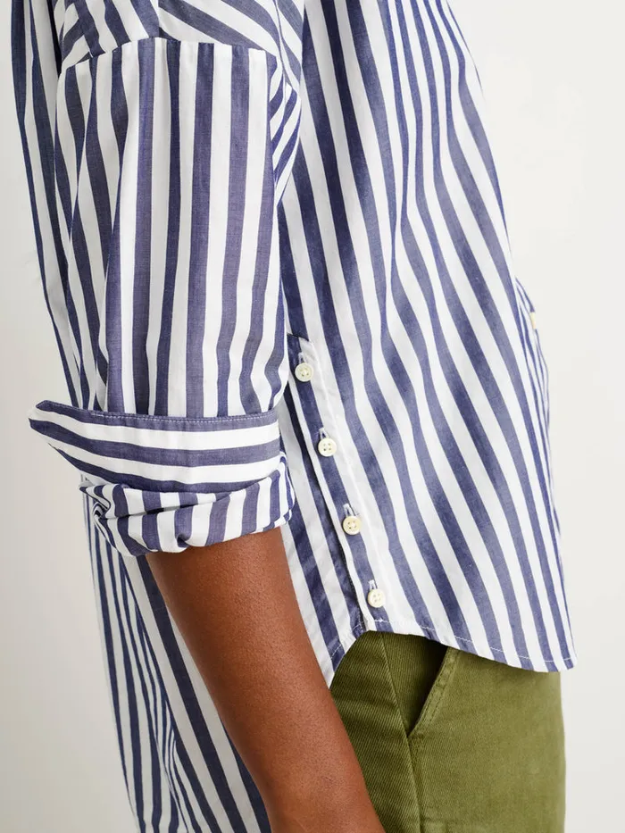 Women Alex Mill Shirts Tops Jo Striped Shirt In Cotton Navywhite
