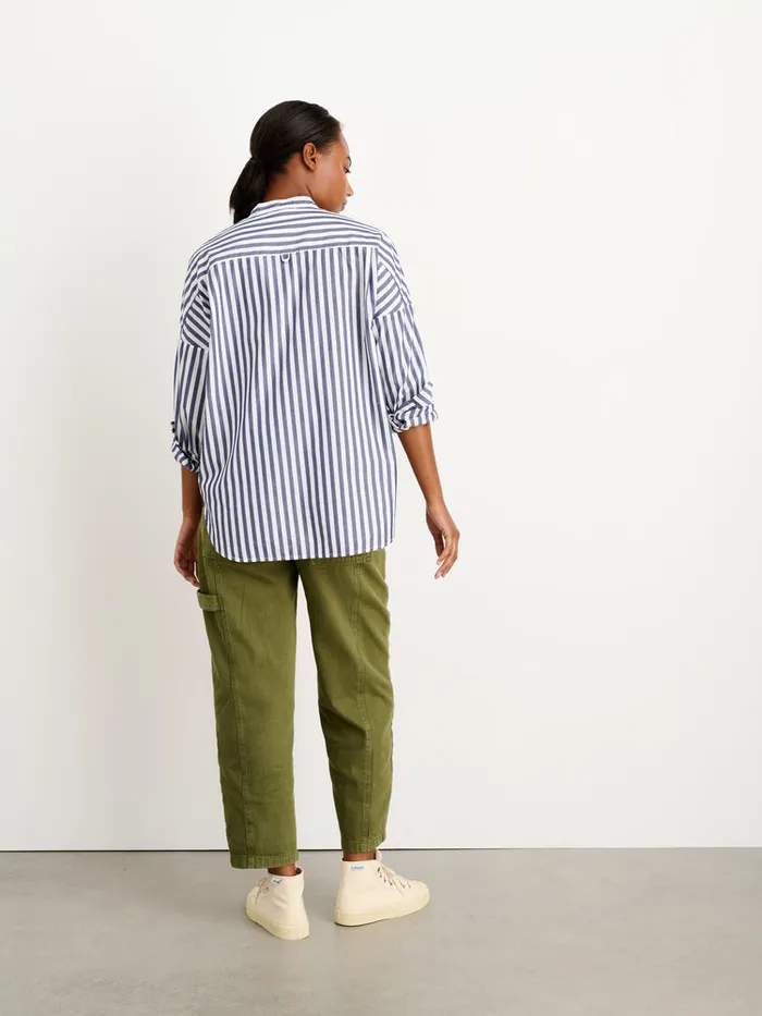 Women Alex Mill Shirts Tops Jo Striped Shirt In Cotton Navywhite