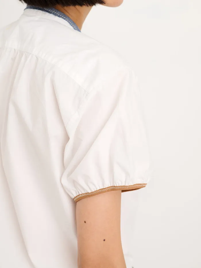 Women Alex Mill Shirts Tops Rework Kit Shirt In Paper Poplin