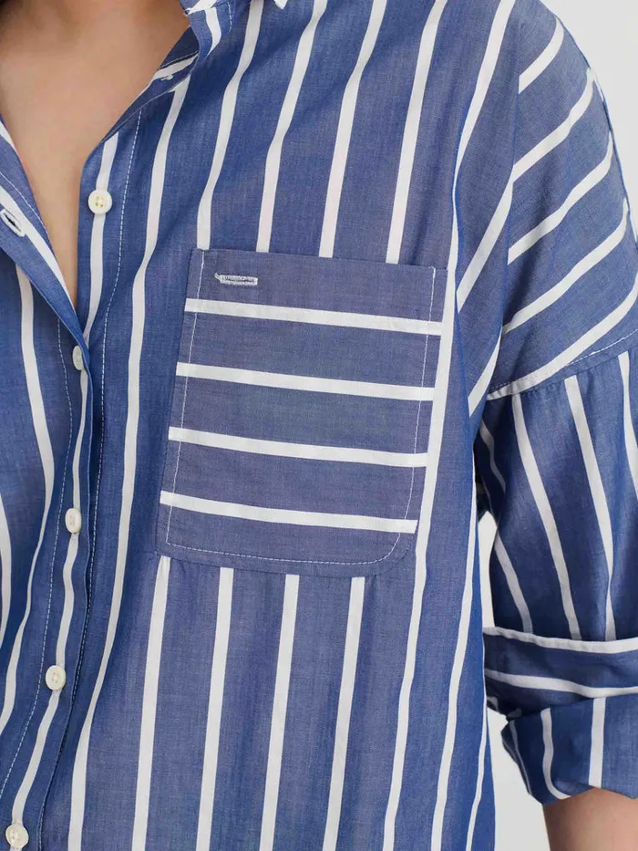 Women Alex Mill Shirts Tops Rework Standard Shirt In Wide Stripe
