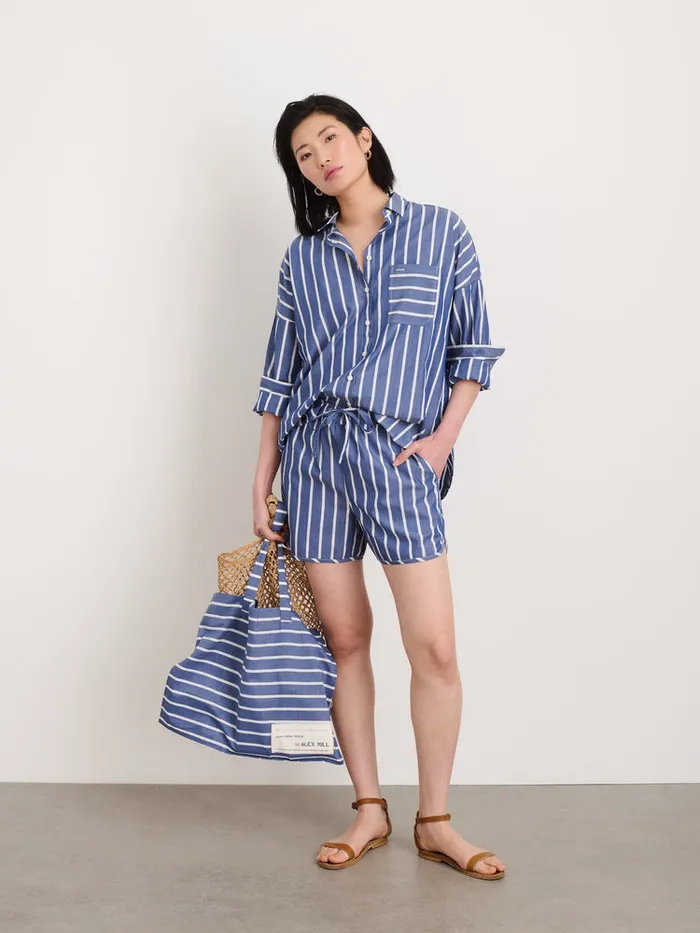 Women Alex Mill Shirts Tops Rework Standard Shirt In Wide Stripe