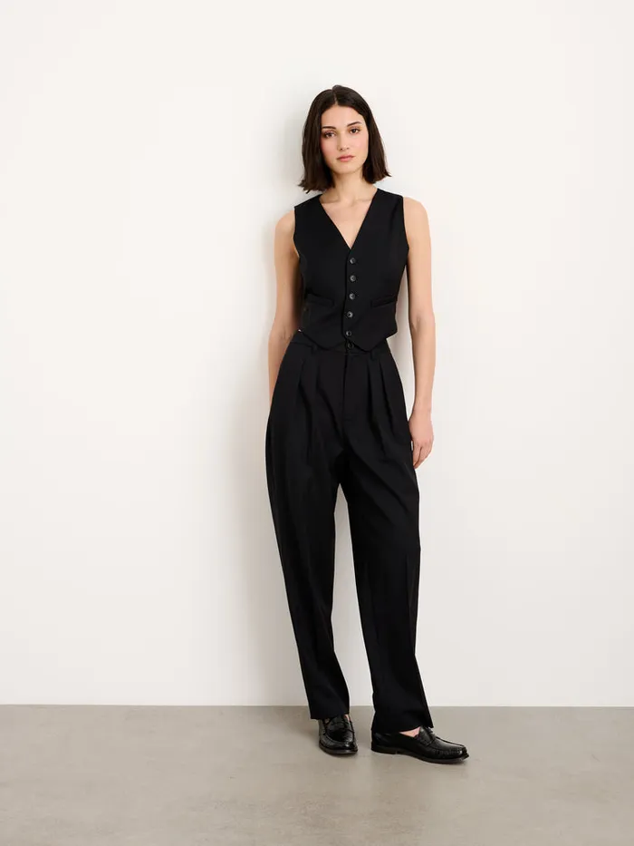 Women Alex Mill Shirts Tops SuitIsh Vest In Italian Wool Gabardine