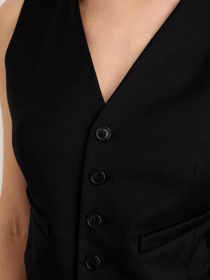 Women Alex Mill Shirts Tops SuitIsh Vest In Italian Wool Gabardine