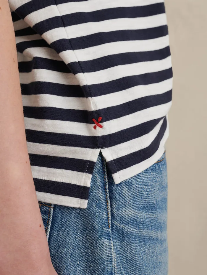 Women Alex Mill Tees Tanks Dave Tee In Stripe Whitenavy Women Alex Mill Tees Tanks Dave Tee In Stripe Whitenavy