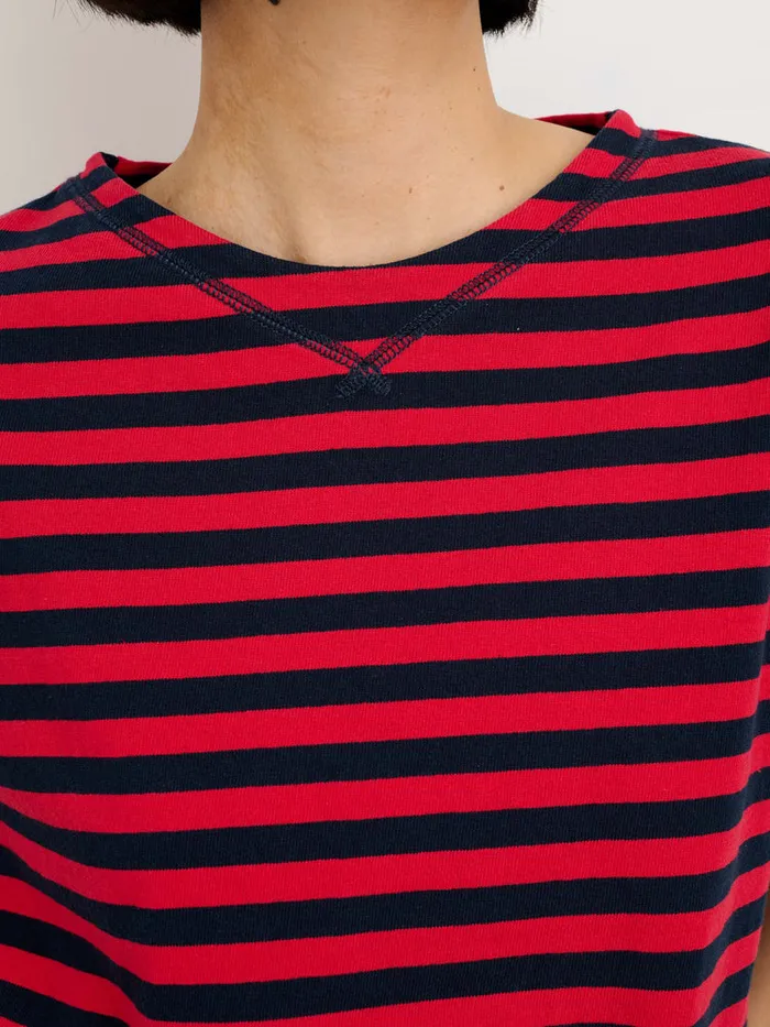 Women Alex Mill Tees Tanks Lakeside Striped Tee Rednavy Bold Stripe