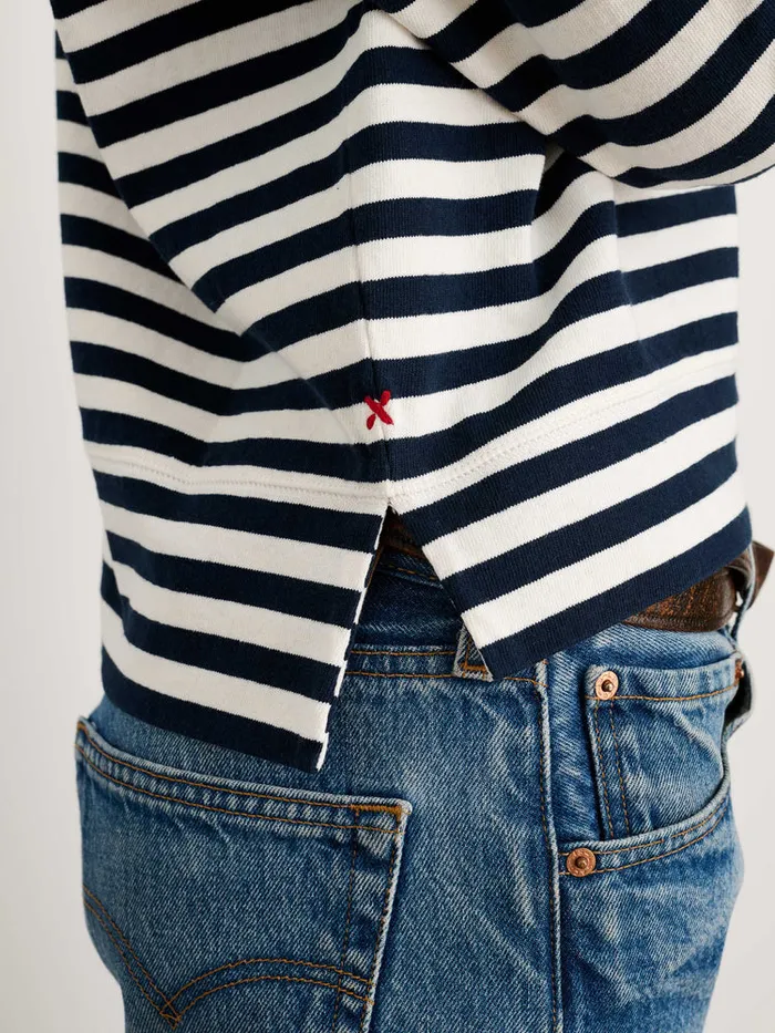 Women Alex Mill Tees Tanks Lakeside Striped Tee Whitenavy Bold Stripe
