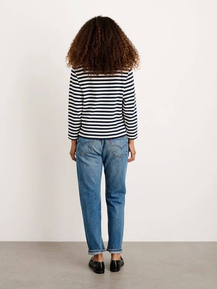 Women Alex Mill Tees Tanks Lakeside Striped Tee Whitenavy Bold Stripe