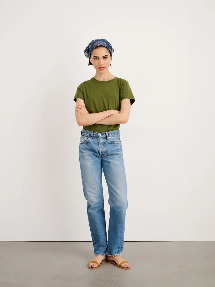 Women Alex Mill Tees Tanks Prospect Tee Army Green Women Alex Mill Tees Tanks Prospect Tee Army Green