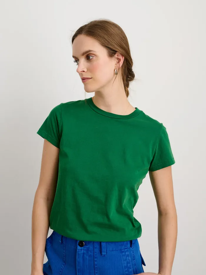 Women Alex Mill Tees Tanks Prospect Tee In 40039S Jersey Forest Green