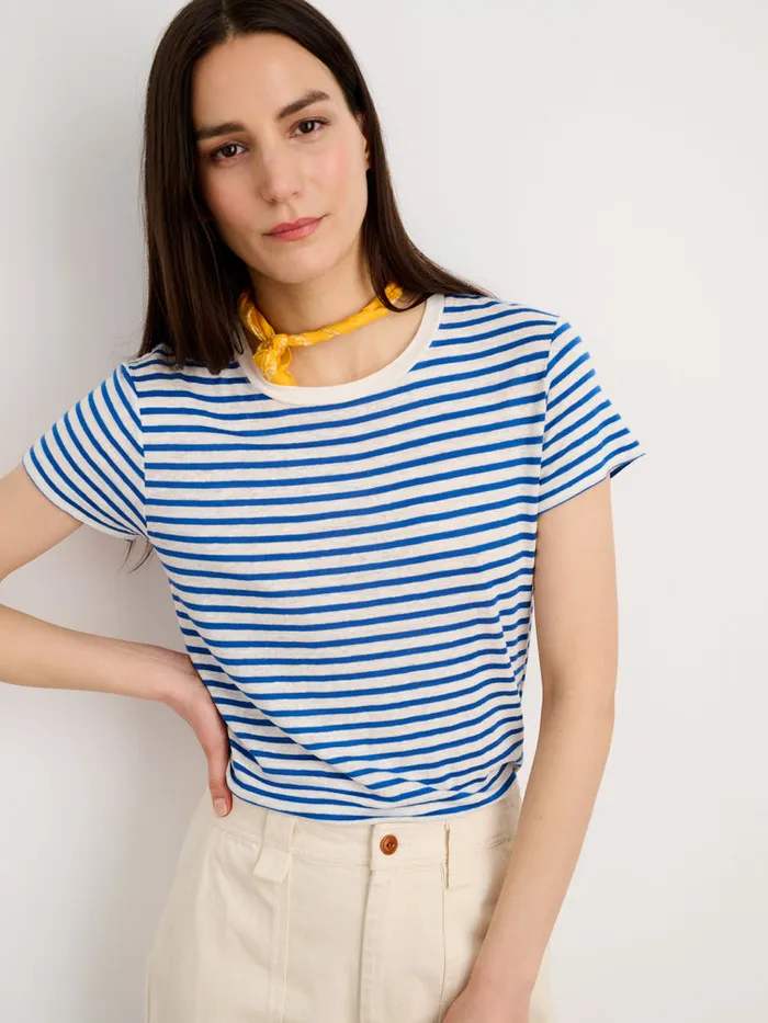 Women Alex Mill Tees Tanks Prospect Tee In Stripe Bluewhite