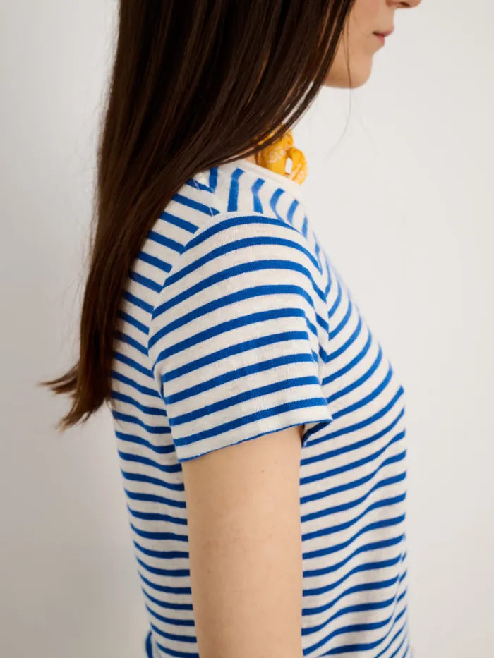Women Alex Mill Tees Tanks Prospect Tee In Stripe Bluewhite