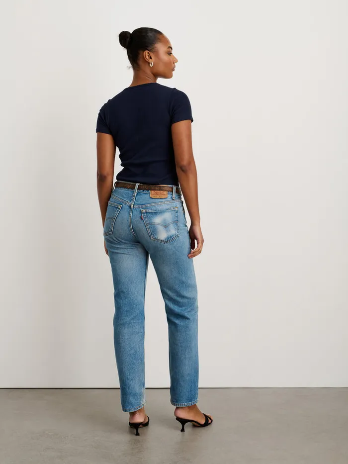 Women Alex Mill Tees Tanks Remy Pointelle Tee Night Sky