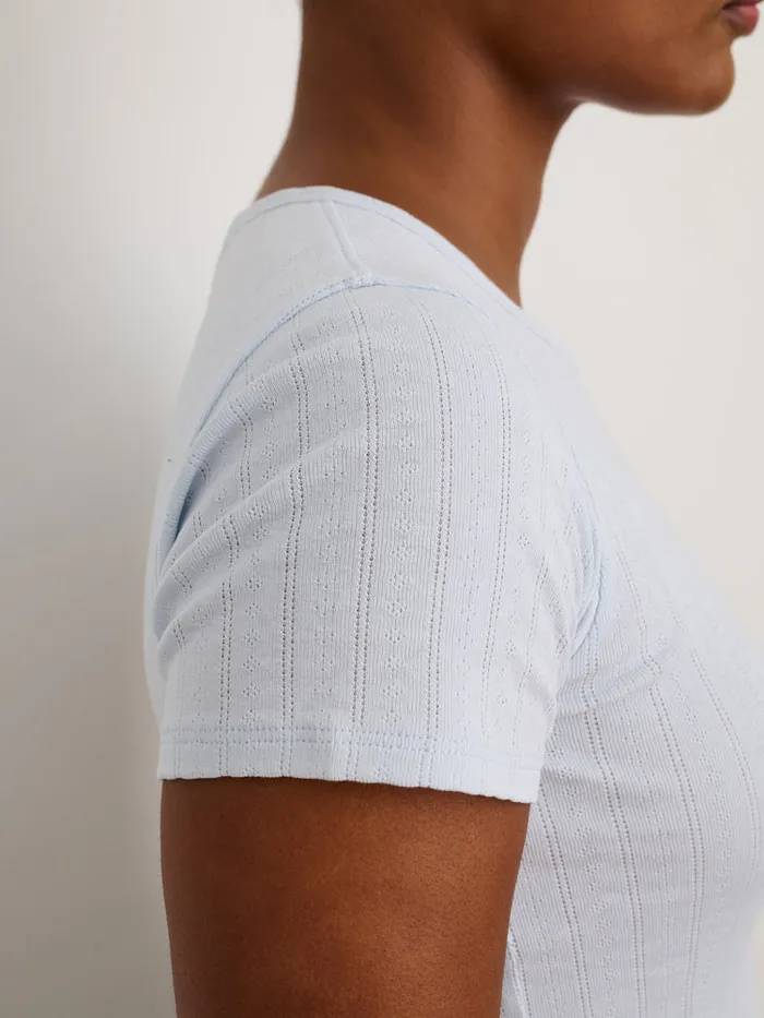 Women Alex Mill Tees Tanks Remy Pointelle Tee Xenon Blue