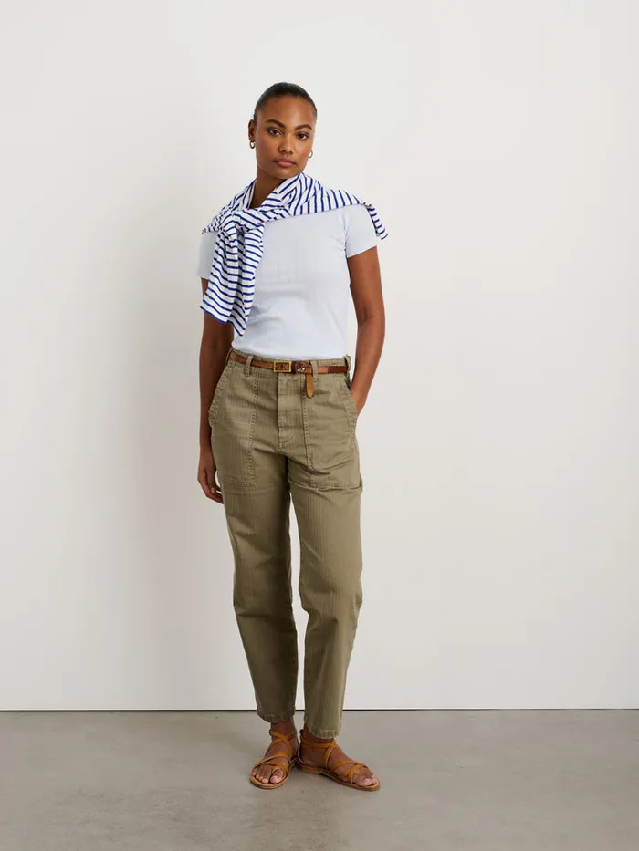 Women Alex Mill Tees Tanks Remy Pointelle Tee Xenon Blue