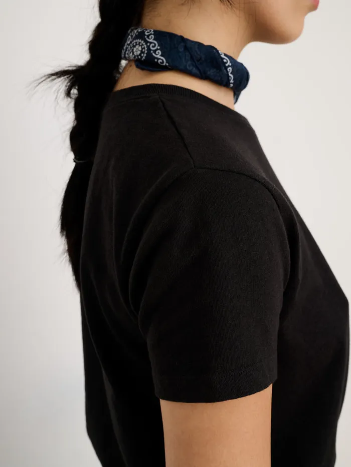 Women Alex Mill Tees Tanks Scout Crewneck Tee In Vintage Wash Black