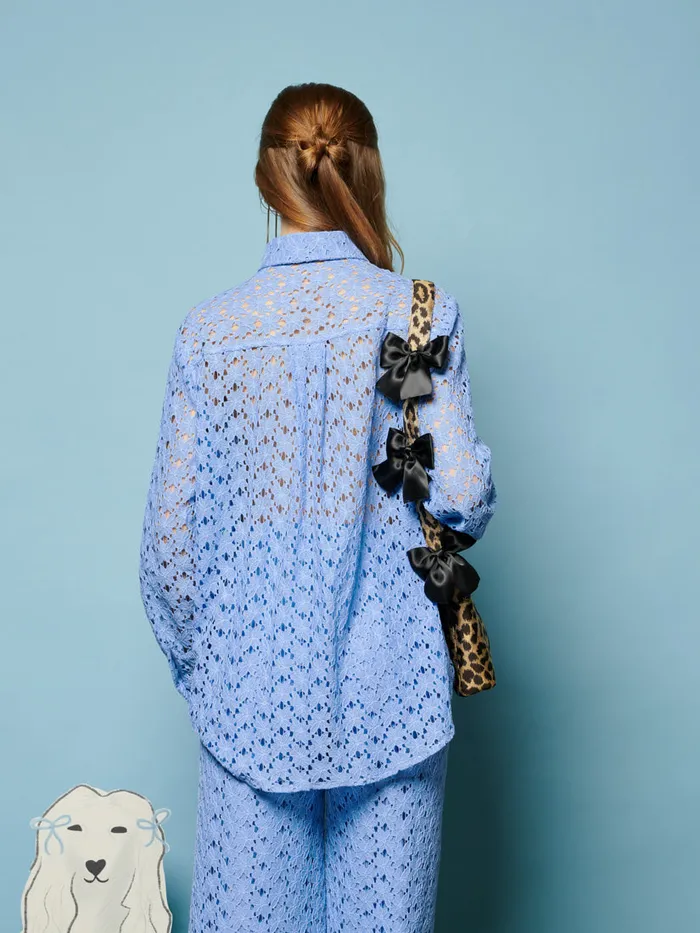 Women Bella Lace Shirt Cornflower Blue Sister Jane Tops