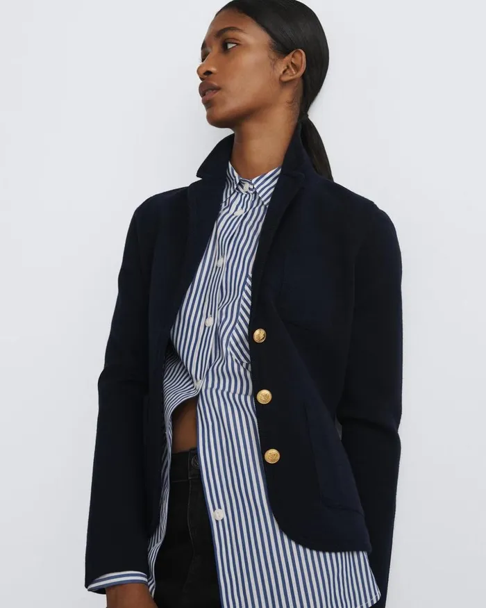 Women Blazers 038 Vests Rag 038 Bone Alex Sweater Blazer Navy