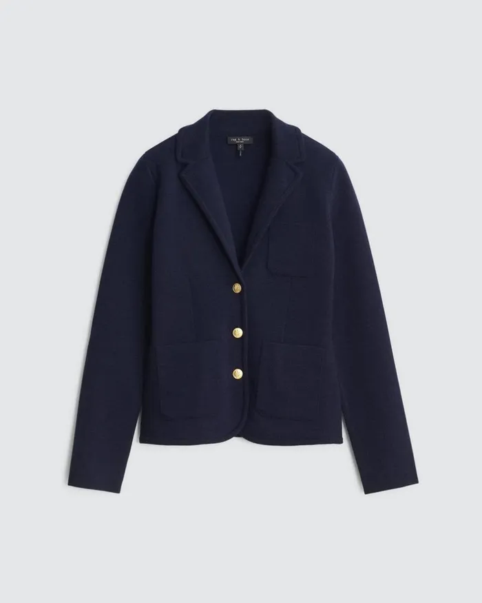 Women Blazers 038 Vests Rag 038 Bone Alex Sweater Blazer Navy