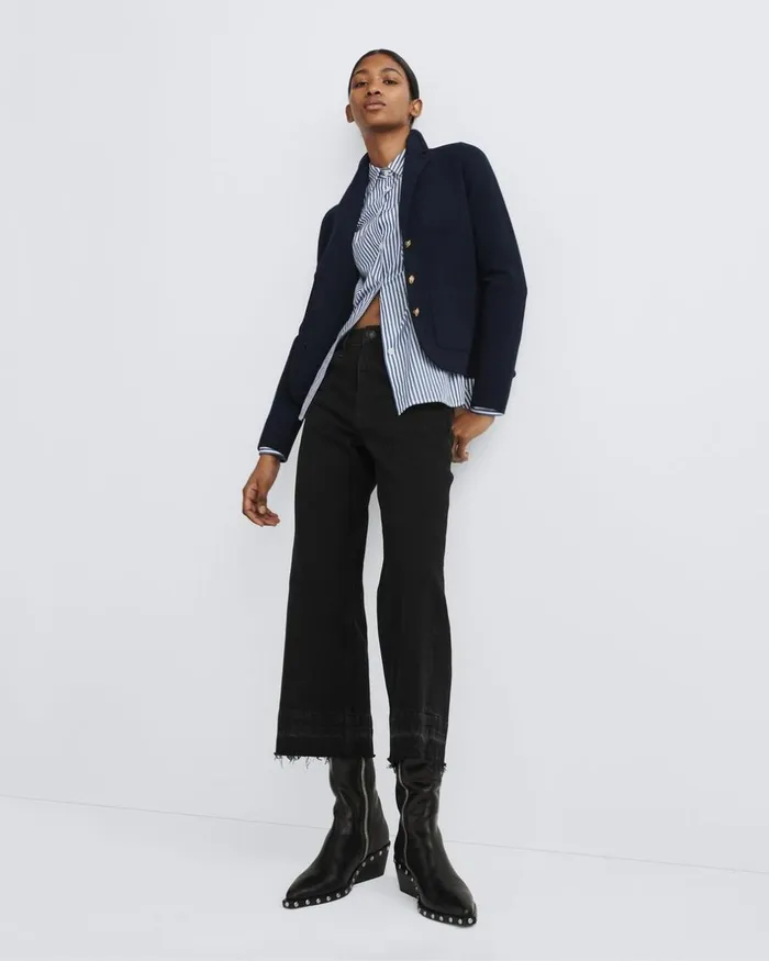 Women Blazers 038 Vests Rag 038 Bone Alex Sweater Blazer Navy