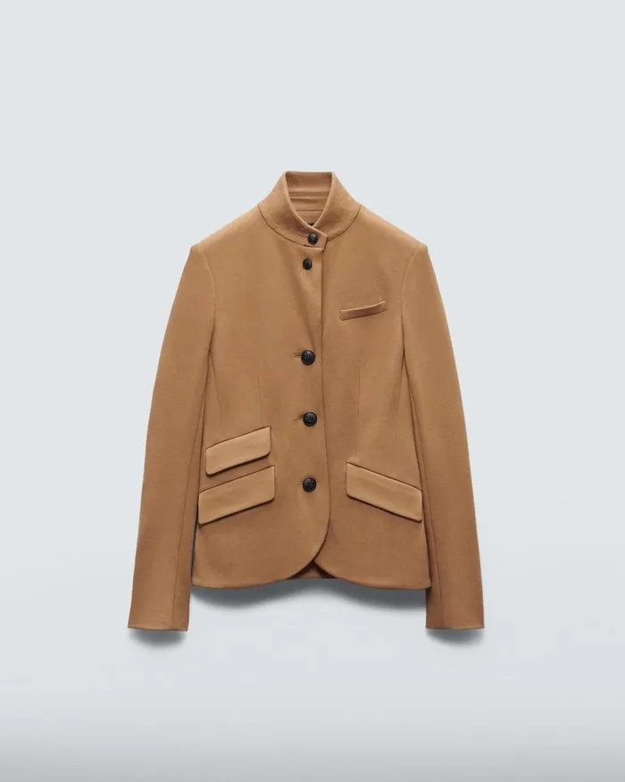 Women Blazers 038 Vests Rag 038 Bone Slade Ponte Blazer Camel
