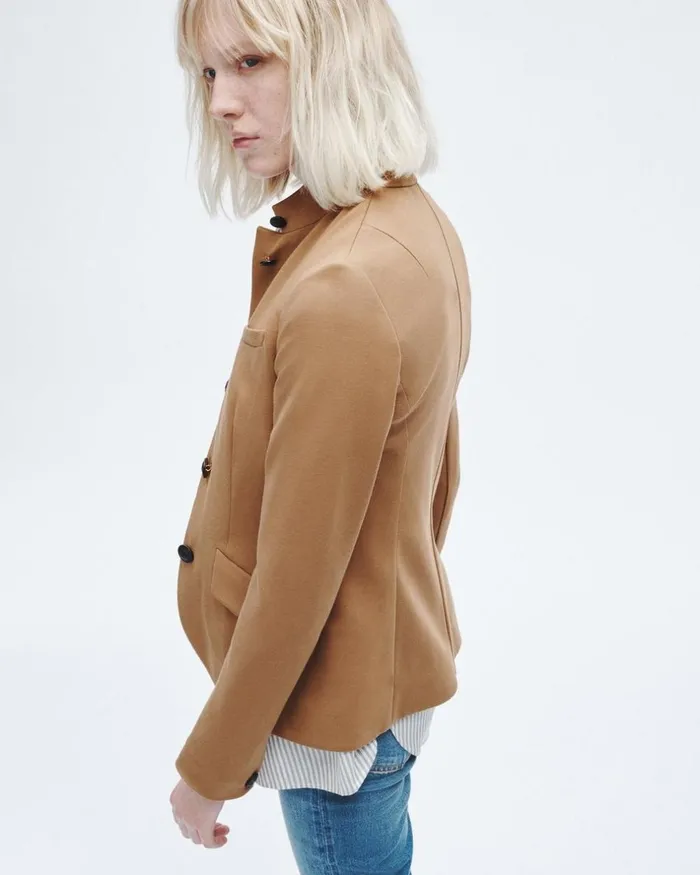 Women Blazers 038 Vests Rag 038 Bone Slade Ponte Blazer Camel