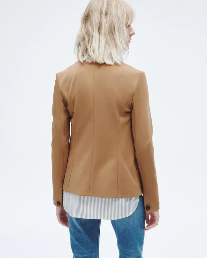 Women Blazers 038 Vests Rag 038 Bone Slade Ponte Blazer Camel