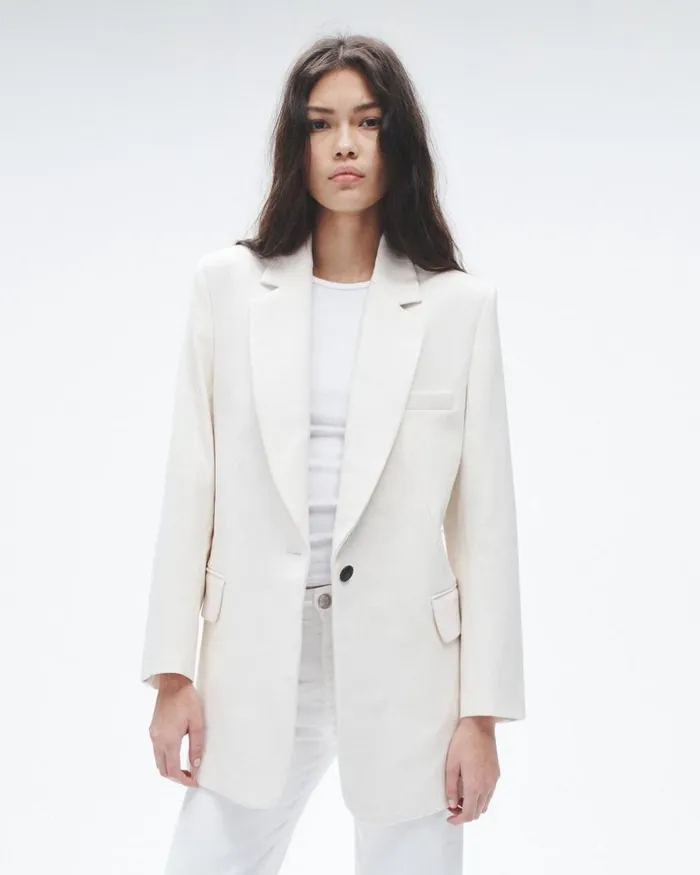 Women Blazers 038 Vests Rag 038 Bone Suzanne Viscose Blazer Ivory