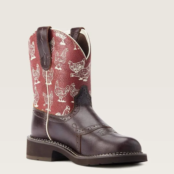 Women Booties Ariat Fatbaby Heritage Farrah Western Boot Chocolate Chip Women Booties Ariat Fatbaby Heritage Farrah Western Boot Chocolate Chip