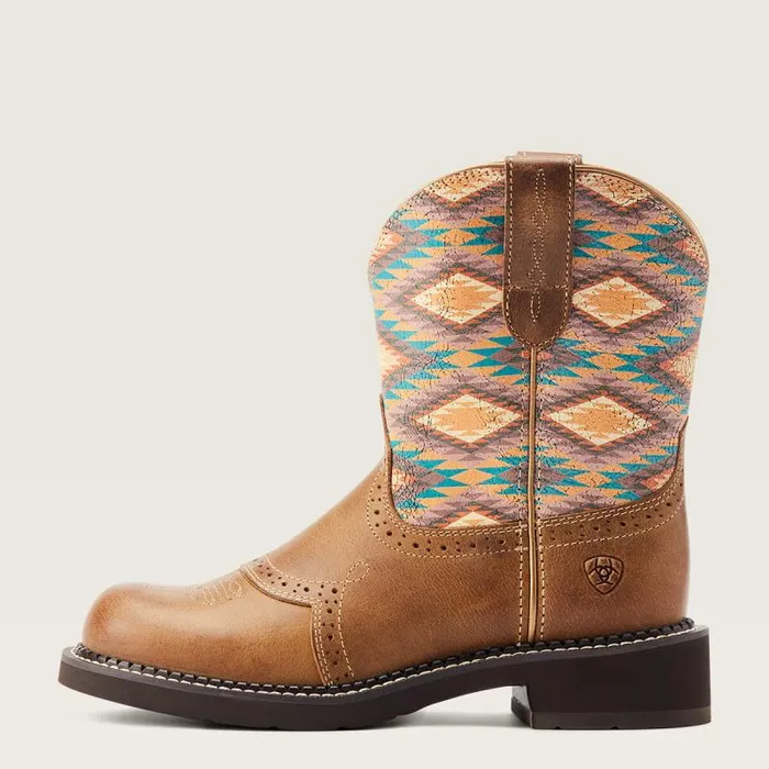 Women Booties Ariat Fatbaby Heritage Farrah Western Boot Coastal Tan Blanket Print Women Booties Ariat Fatbaby Heritage Farrah Western Boot Coastal Tan Blanket Print