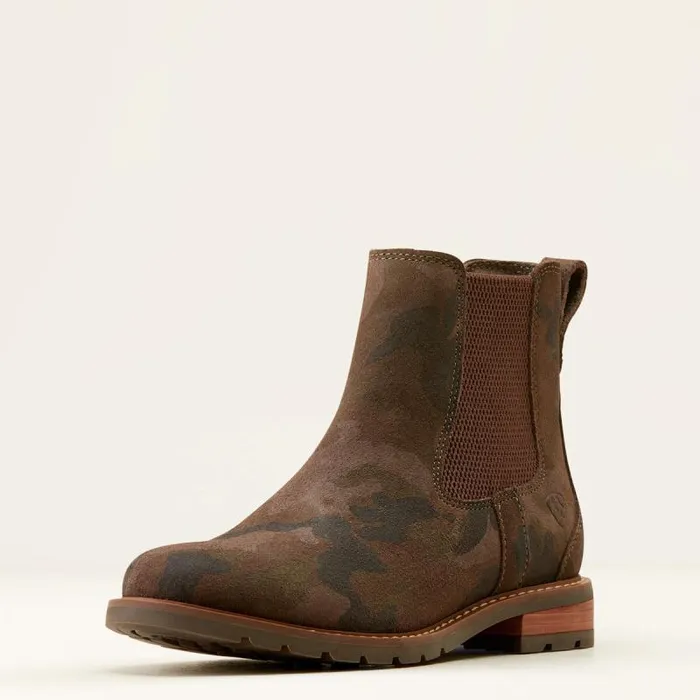 Women Booties Ariat Wexford Chelsea Boot Camo Suede