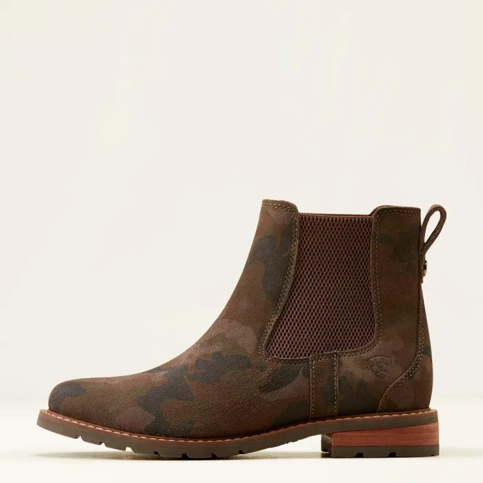 Women Booties Ariat Wexford Chelsea Boot Camo Suede