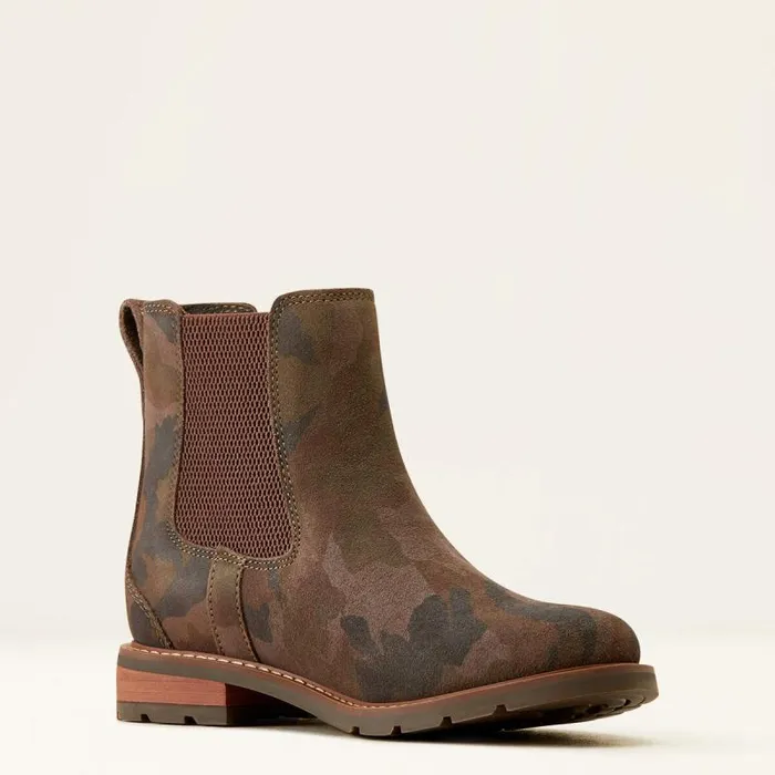 Women Booties Ariat Wexford Chelsea Boot Camo Suede