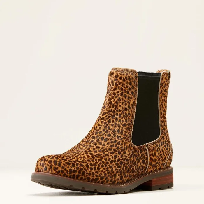 Women Booties Ariat Wexford Chelsea Boot Cheetah Hair On