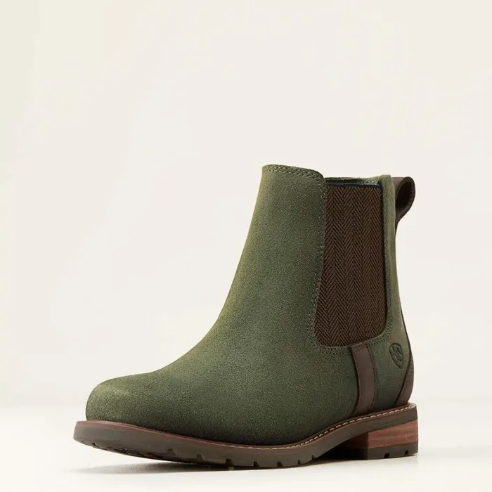 Women Booties Ariat Wexford Waterproof Chelsea Boot Olive