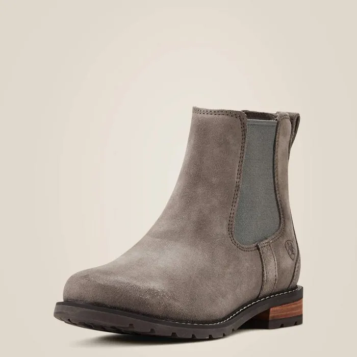 Women Booties Ariat Wexford Waterproof Chelsea Boot Taupe