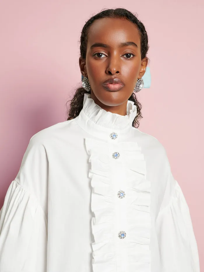 Women DREAM Daisy Ruffle Shirt Pearled Ivory Sister Jane Tops