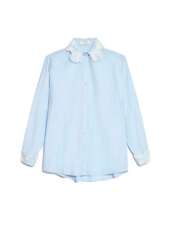 Women DREAM Wildflower Embellished Shirt Pale Blue Sister Jane Tops