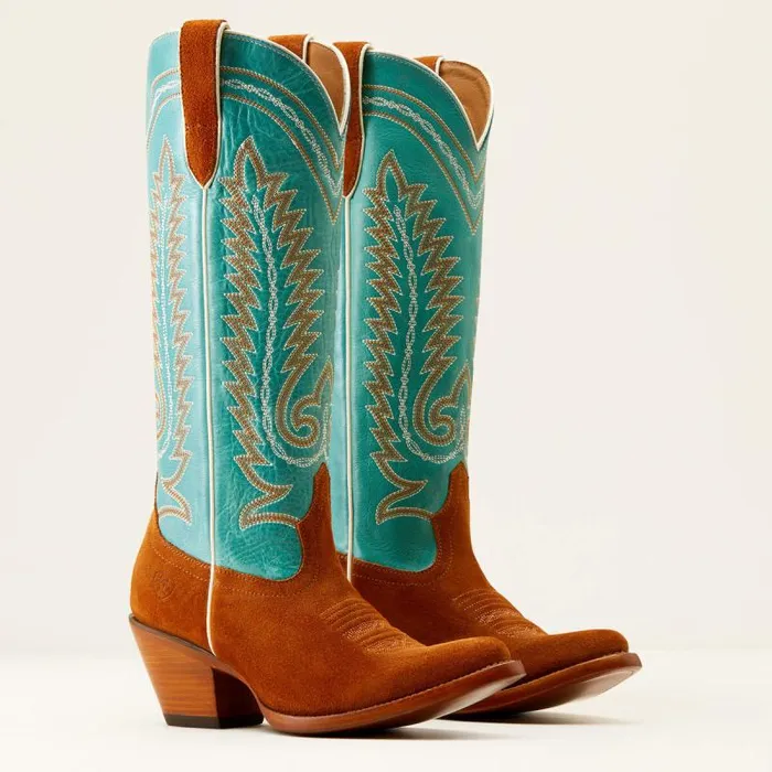 Women Dress and Fashion Boots Ariat Ambrose Western Boot Penny Suedepale Turquoise Women Dress and Fashion Boots Ariat Ambrose Western Boot Penny Suedepale Turquoise