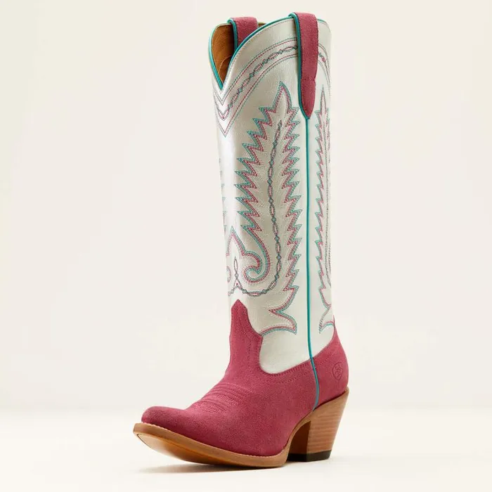 Women Dress and Fashion Boots Ariat Ambrose Western Boot Raspberry Suedepearly White Women Dress and Fashion Boots Ariat Ambrose Western Boot Raspberry Suedepearly White