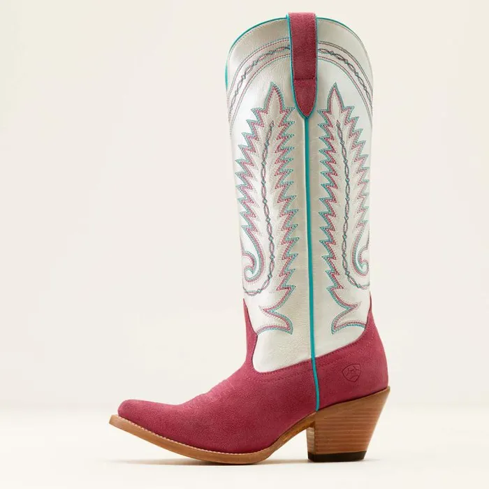 Women Dress and Fashion Boots Ariat Ambrose Western Boot Raspberry Suedepearly White Women Dress and Fashion Boots Ariat Ambrose Western Boot Raspberry Suedepearly White
