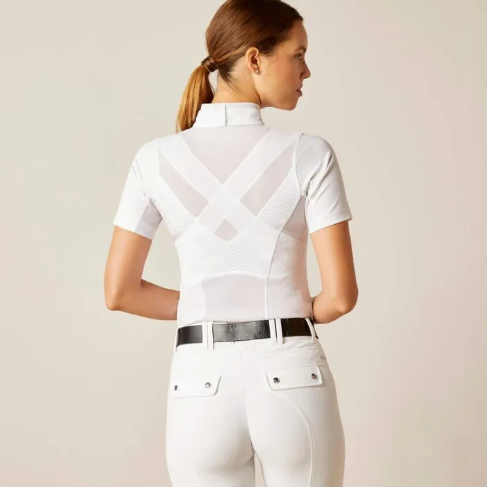 Women English Riding Ariat Ascent Show Shirt White Women English Riding Ariat Ascent Show Shirt White