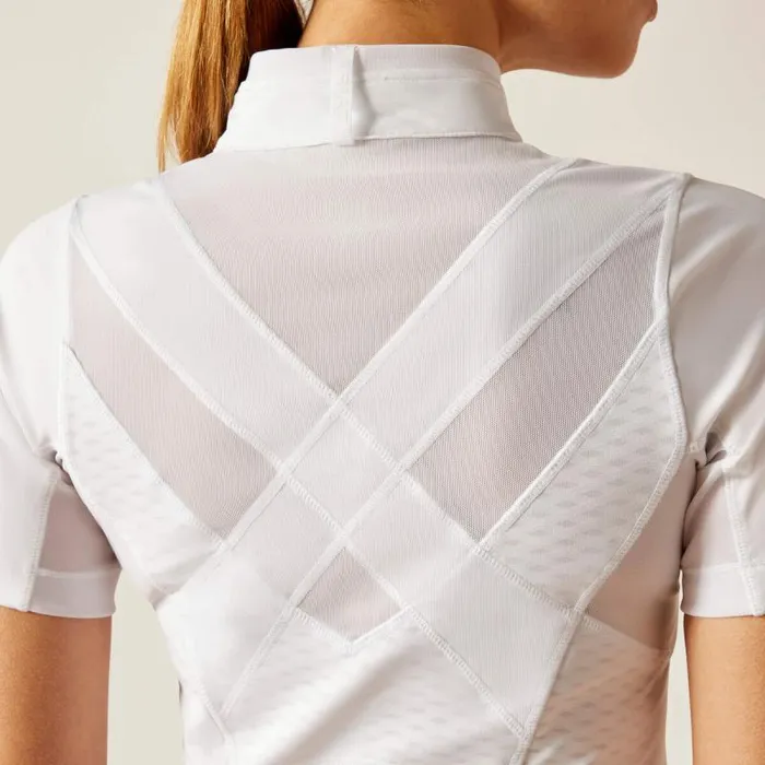 Women English Riding Ariat Ascent Show Shirt White Women English Riding Ariat Ascent Show Shirt White