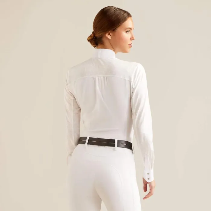Women English Riding Ariat Bellatrix Show Shirt White Women English Riding Ariat Bellatrix Show Shirt White