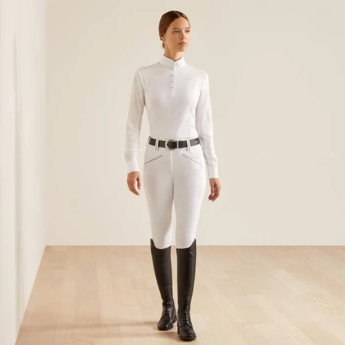 Women English Riding Ariat Bellatrix Show Shirt White Women English Riding Ariat Bellatrix Show Shirt White