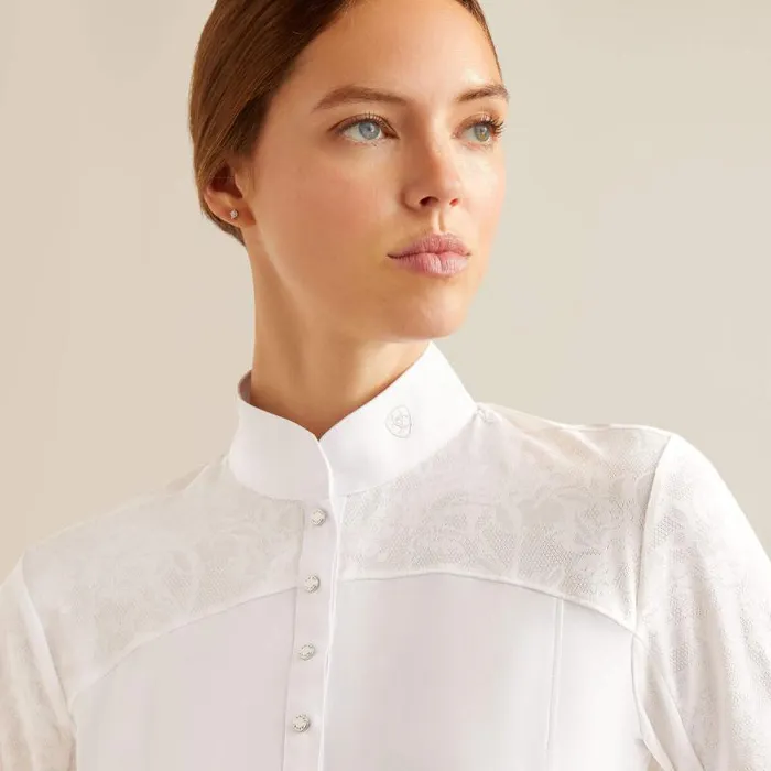 Women English Riding Ariat Bellatrix Show Shirt White Women English Riding Ariat Bellatrix Show Shirt White