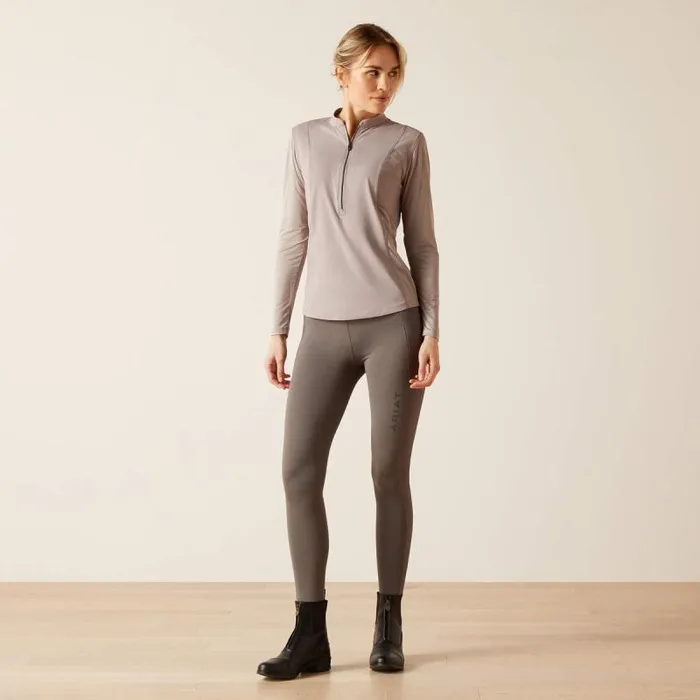 Women English Riding Ariat Breathe 14 Zip Baselayer Zinc