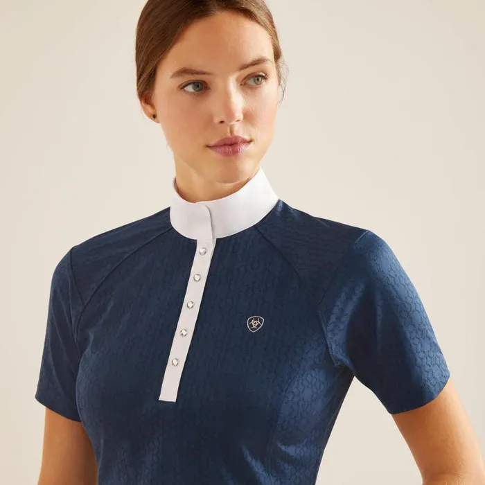Women English Riding Ariat Showstopper 30 Show Shirt Dark Denim Women English Riding Ariat Showstopper 30 Show Shirt Dark Denim