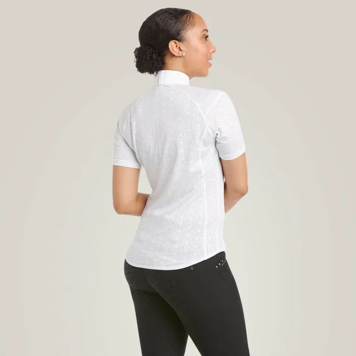 Women English Riding Ariat Showstopper 30 Show Shirt White Women English Riding Ariat Showstopper 30 Show Shirt White