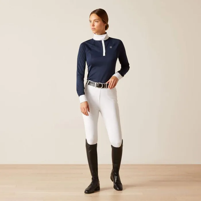 Women English Riding Ariat Sunstopper 30 Pro Show Shirt Navytrace Women English Riding Ariat Sunstopper 30 Pro Show Shirt Navytrace